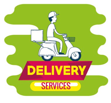 Motosikletli kuryeyle teslimat servisi.