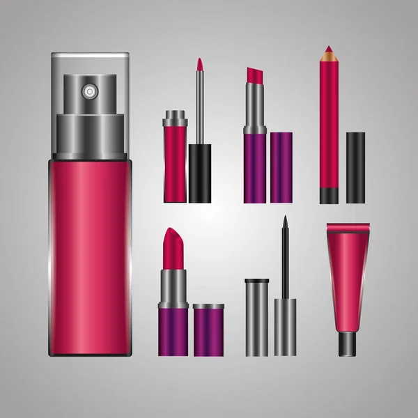 Kosmetik Make-up Vorlage — Stockvektor