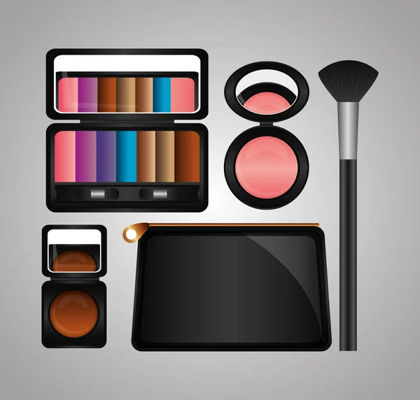 Kosmetisk makeup produkter skönhet mode set — Stock vektor
