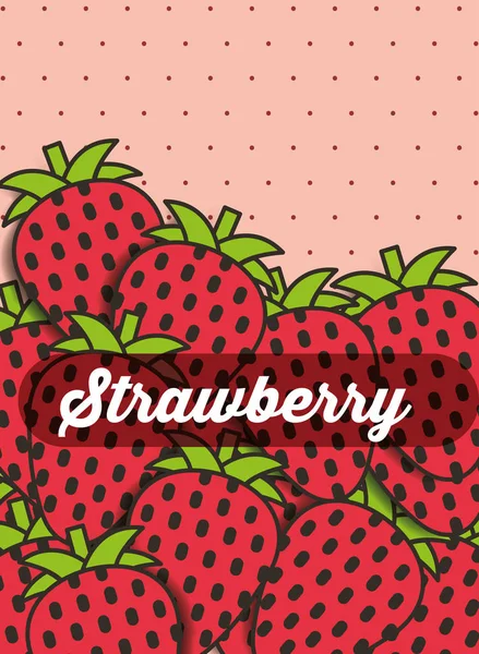 水果草莓点缀背景 — 图库矢量图片