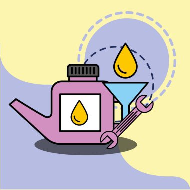 araba servisi bakım motor yağı huni anahtarı