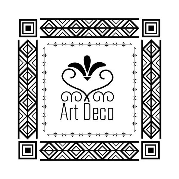 Marcos art deco y fronteras — Vector de stock