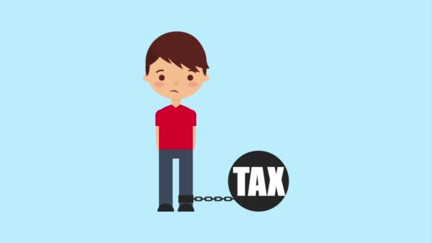Steuerzahlung — Stockvideo