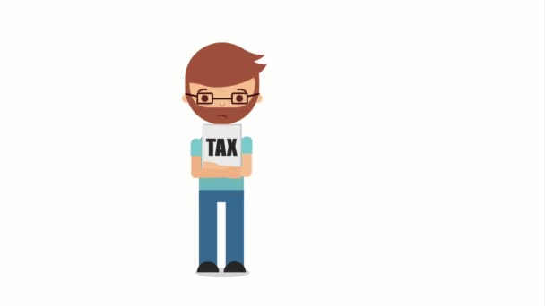 Pago de impuestos relacionados — Vídeo de stock
