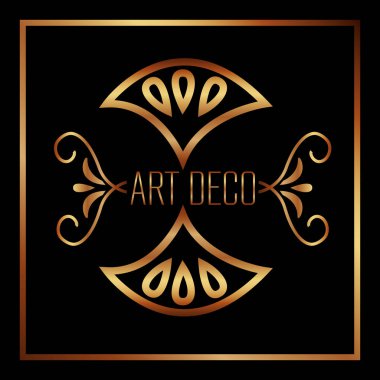 Art deco lüks zarif vintage süsleme altın
