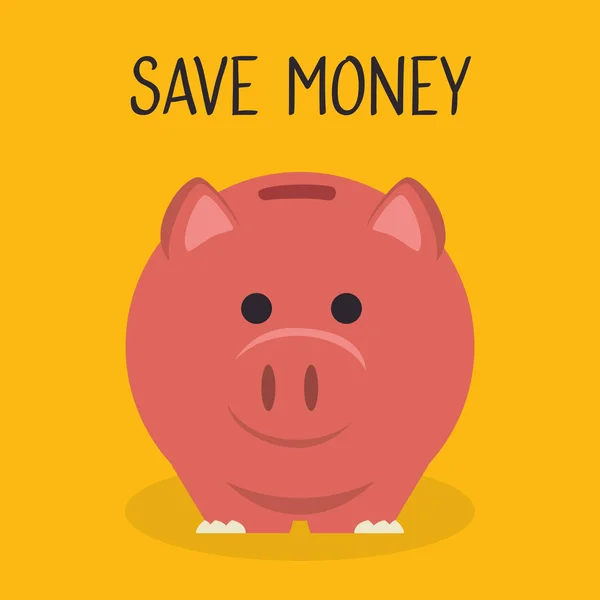 Piggy ahorro icono financiero — Vector de stock