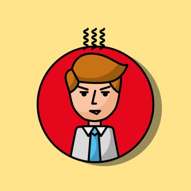 işadamı portre karakter kızgın jest