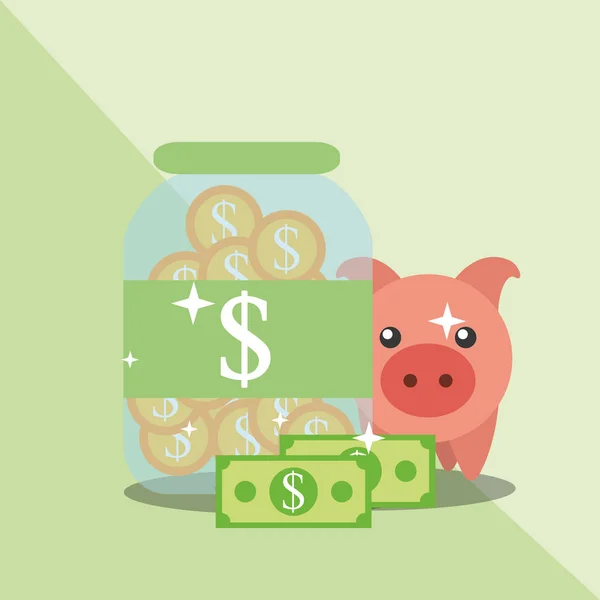 Économiser de l'argent entreprise — Image vectorielle
