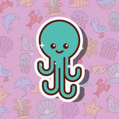 Ahtapot Deniz hayat çizgi film