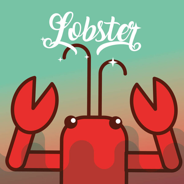 lobster sea life cartoon