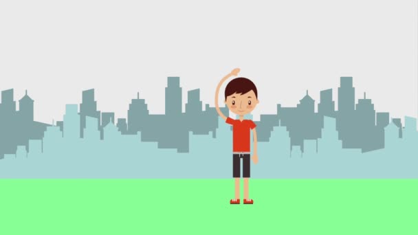 Niños estilo de vida saludable — Vídeo de stock