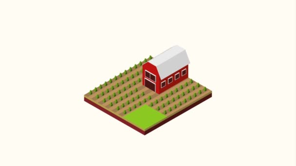 Landscape isometric concept — Stock Video