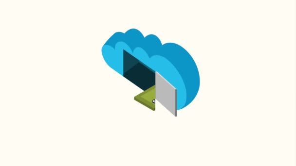 Cloud-Speicher — Stockvideo