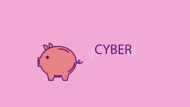 Cyber-Monday-Konzept — Stockvideo