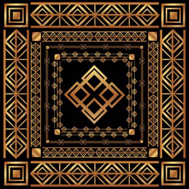 Art deco çerçeveleri ve borders