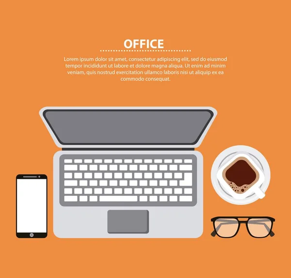 Office çalışma süreci — Stok Vektör