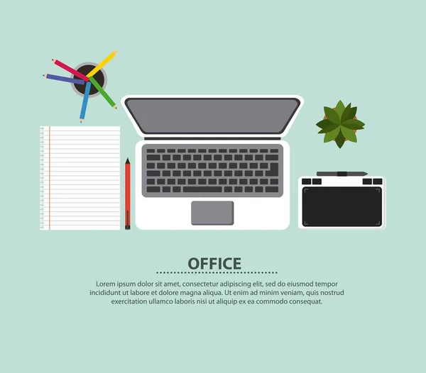 Office-werkproces — Stockvector