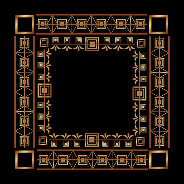 Art-Deco-Rahmen und Grenzen — Stockvektor
