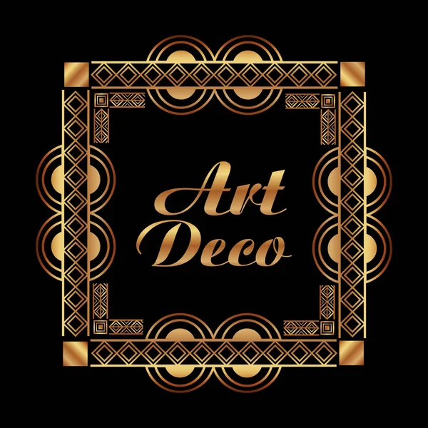 Art deco keretek és határok — Stock Vector