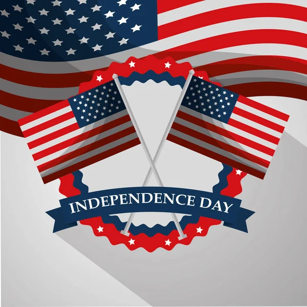 Amerikanska självständighetsdagen — Stock vektor