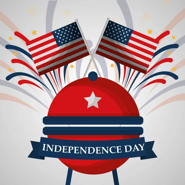 Amerika 'nın bağımsızlık günü — Stok Vektör