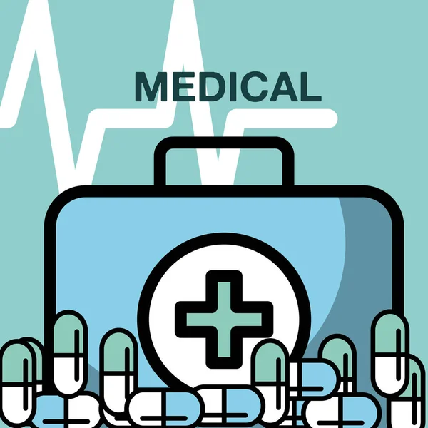 Salud médica relacionada — Vector de stock