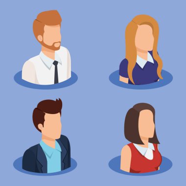 iş insanlar izometrik avatarları