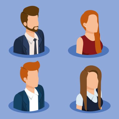 iş insanlar izometrik avatarları