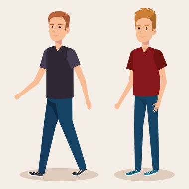 Genç erkek avatarları karakterler