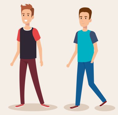 Genç erkek avatarları karakterler