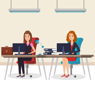 iş adamları office izometrik avatarları