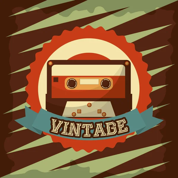 Dispositif vintage rétro — Image vectorielle