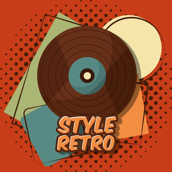 Dispositif vintage rétro — Image vectorielle