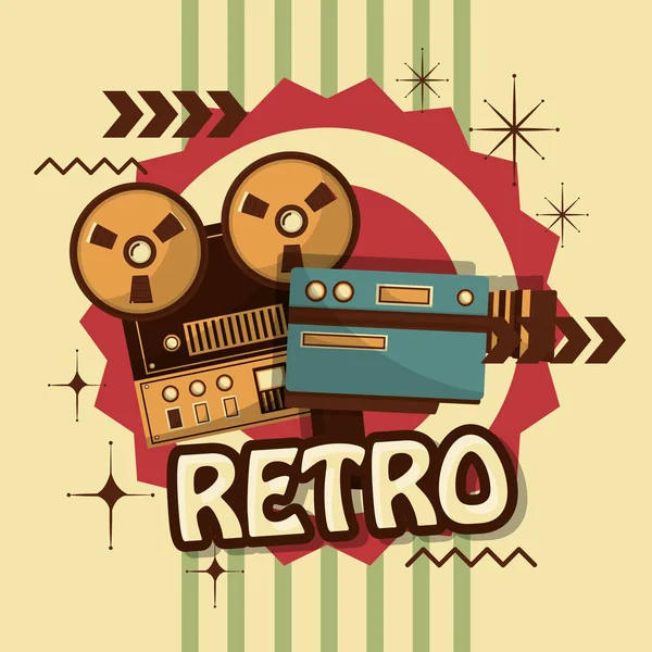 Dispositivos vintage retro —  Vetores de Stock