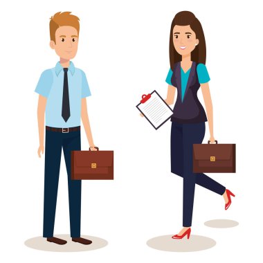 iş çift izometrik avatarları