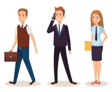 iş insanlar izometrik avatarları