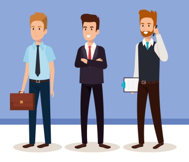 iş adamları izometrik avatarları