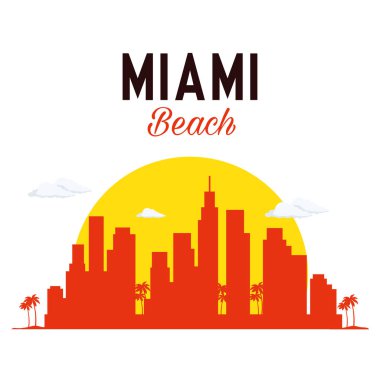 Miami beach cityscape sahne