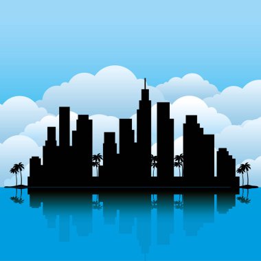 Miami beach cityscape sahne