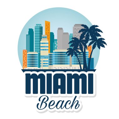 Miami beach cityscape sahne