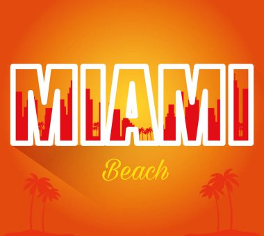 Miami beach cityscape sahne