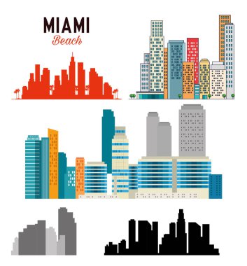 Miami beach cityscape sahne