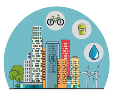 binalar ekoloji yeşil şehir sahne