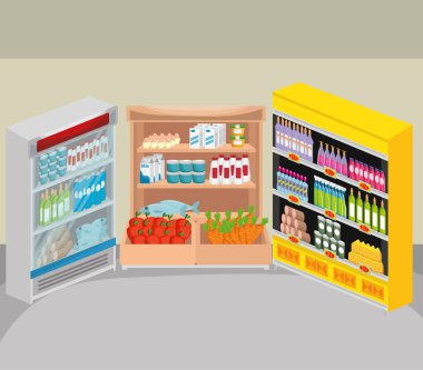 süpermarket ürünleri ile rakam elektron teraziler