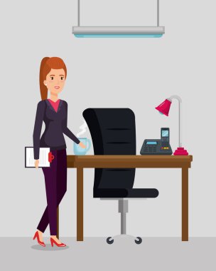 işkadını Ofis İşyeri sahnesinde