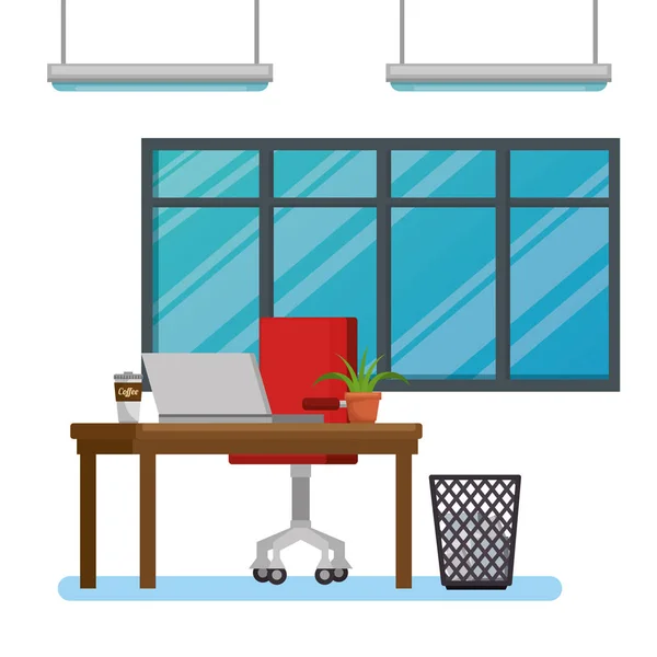 Εικονίδια Του Office Χώρο Εργασίας Σκηνή Διανυσματικά Εικονογράφηση Σχεδιασμός — Διανυσματικό Αρχείο
