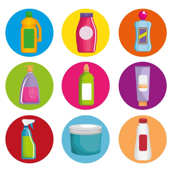 Supermarket set products with special offer — Stock Vector