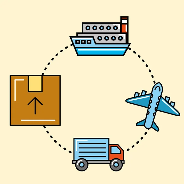 Logística y servicio de entrega — Vector de stock