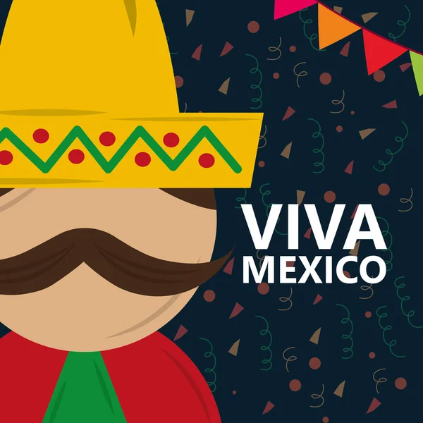 Viva Mexico Feier — Stockvektor