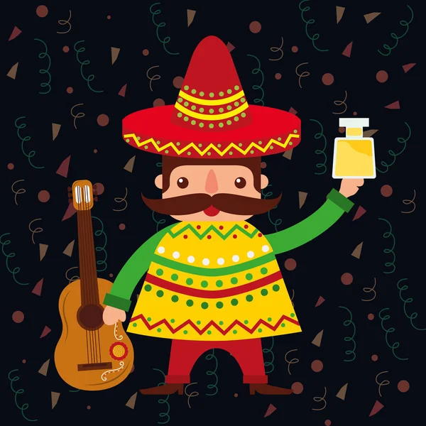 Viva mexico firande — Stock vektor